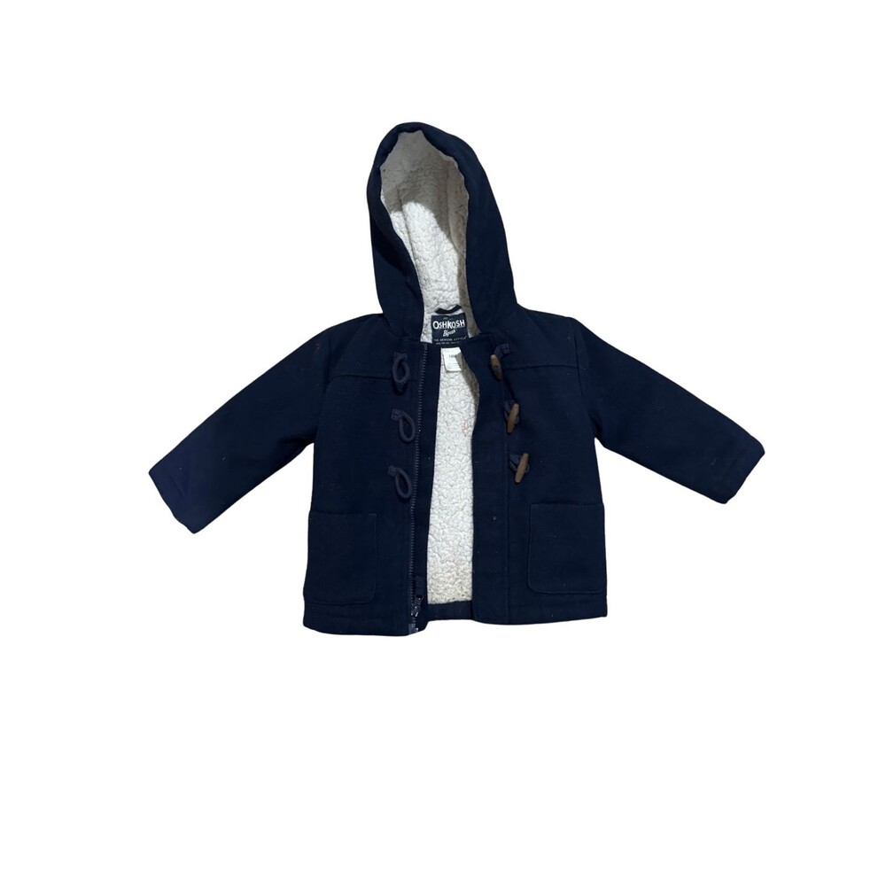 OshKosh B`gosh The Genuine Article Zip Up Dark Blue Toddler Coat Jacket 18/24 M